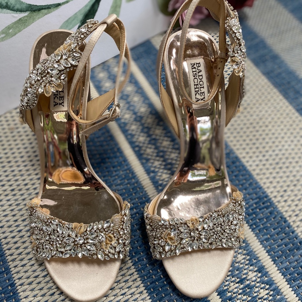 Badgley Mishka Runway Sample Satin & Crystal 10